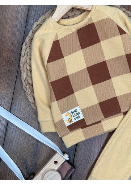 Pamuklu Ekose Desenli Uzun Kollu 2li Erkek Bebek Takım fiyatları