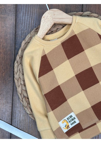 Pamuklu Ekose Desenli Uzun Kollu 2li Erkek Bebek Takım modelleri