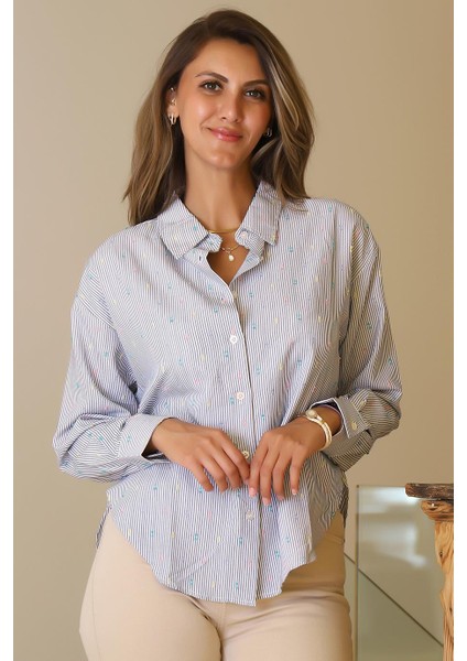 Uzun Kollu Düğmeli Laci Ekru Kadın Gömlek 29754-2Y5 modelleri