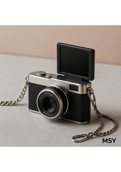 Mini Dijital Kamera– Vintage Tasarım, Açılır Ekran, 1080P 48MP Fotoğraf & Video-Başparmak