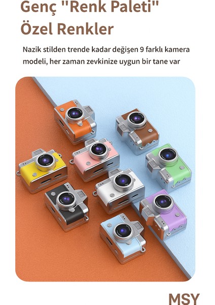 Mini Dijital Kamera– Vintage Tasarım, Açılır Ekran, 1080P 48MP Fotoğraf & Video-Başparmak fiyatları