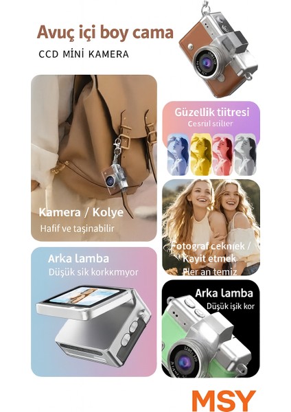 Mini Dijital Kamera– Vintage Tasarım, Açılır Ekran, 1080P 48MP Fotoğraf & Video-Başparmak fırsatları