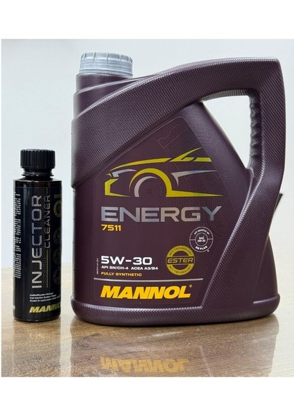 Yüksek Performanslı 2025 Üretimli 5W30 Energy 7511 Motor Yağı 5l ve Injector Cleaner Benzin Enjektör Temizleyici