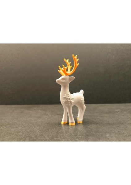 3’lü Kar Tanesi Desenli Geyik Seti | Yılbaşı ve Noel Dekoru | Masa, Raf ve Vitrin Süsü modelleri