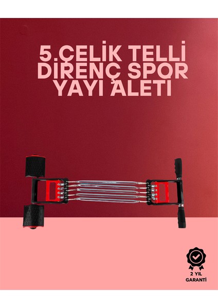 Ayarlanabilir Elastik Yaylı Tasarımlı Kas Güçlendirme Seti