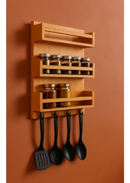 Ahşap Baharat ve Düzenleme Rafı Organizer (60X80) fiyatları