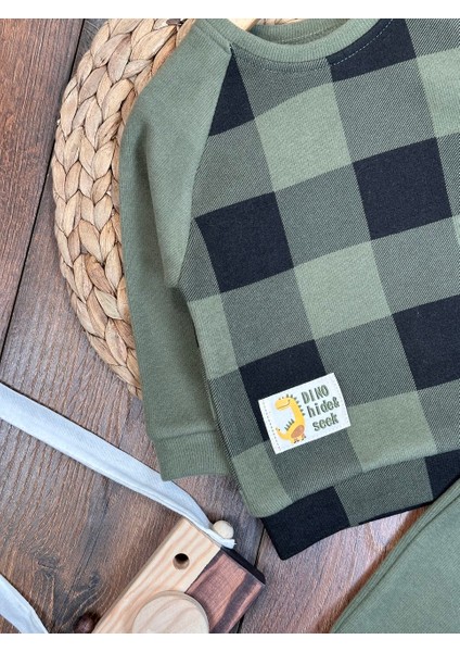 Pamuklu Ekose Desenli Uzun Kollu 2li Erkek Bebek Takım modelleri