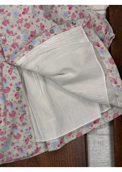 Pamuklu Çiçek Desenli Kız Bebek Elbise indirimleri