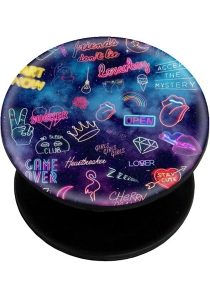 Popsocket Dijital Baskılı Telefon Tutacağı Telefon Parmak Tutucu Popsoket PS1303