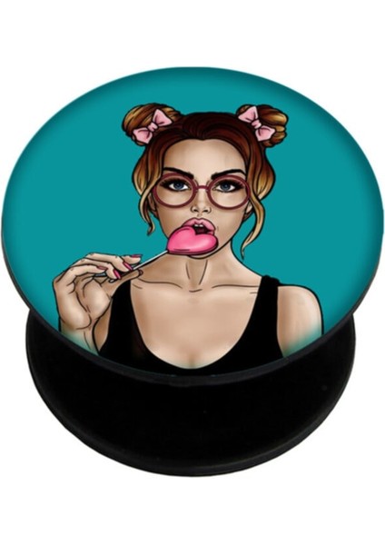 Popsocket Dijital Baskılı Telefon Tutacağı Telefon Parmak Tutucu Popsoket PS1305