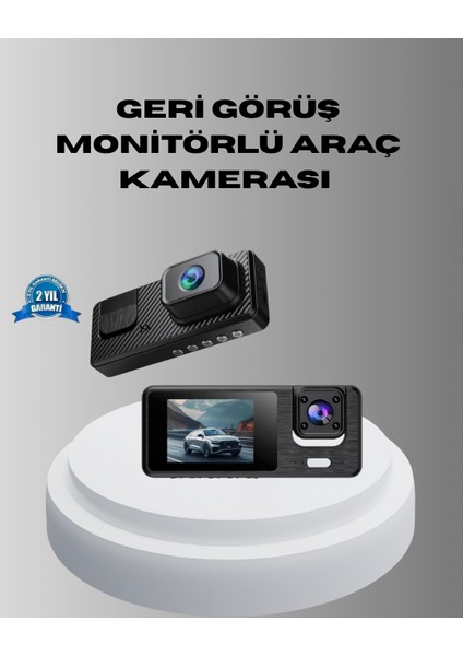 Park Modlu 3 Kameralı Araç Kayıt Cihazı 1080P Ön 2’’ Ekran