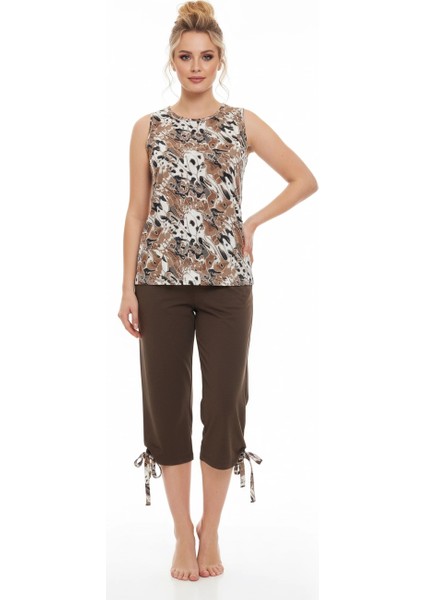 Şahinler Alaca Desenli Kolsuz Kapri 22203