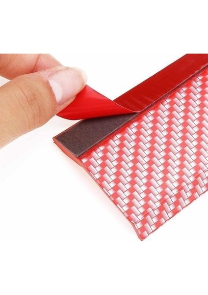 ® Kırmızı Renkli 2,5 Metre Araba Oto Ön Tampon Koruyucu Kauçuk Pratik Tampon Şerit Bant Döşeme fiyatları
