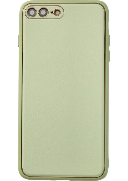 7 Kılıf Coco Deri Silikon Kapak - Açık YEŞIL-(5796)