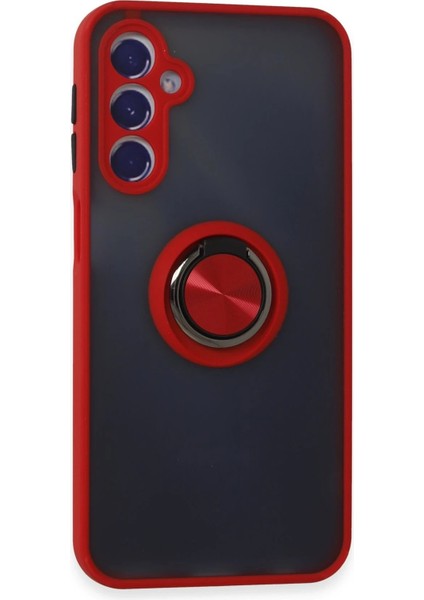 M34 5g Kılıf Montreal Yüzüklü Silikon Kapak - KIRMIZI-(5796)