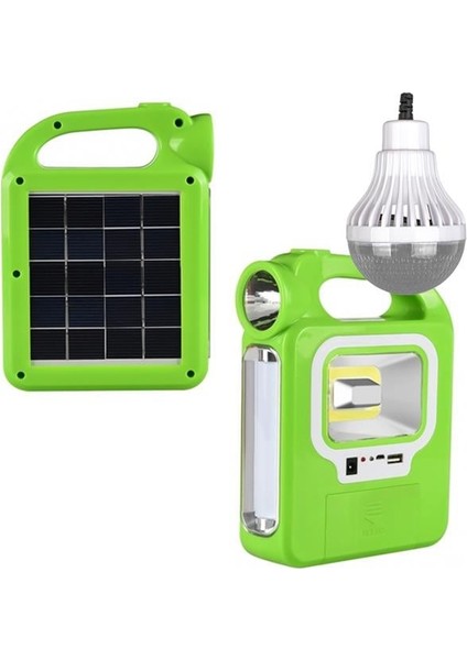 HB-6399B Solar Tamirci Balıkçı Çalışma Lambası Uzatma Ampul Dahil (Powerbank Özellikli)