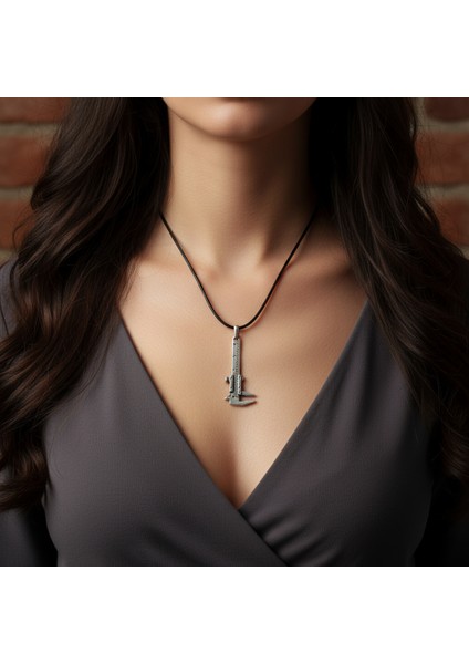 Hassas Kumpas Gümüş Kaplama Deri İp Kolye fiyatları