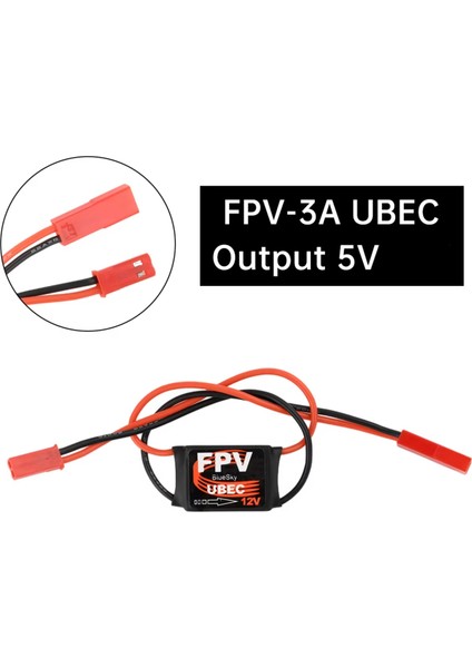 Siyah Fpv Ubec 5V 3A 2–6s – Fpv/rc Sistem Güç Modülü