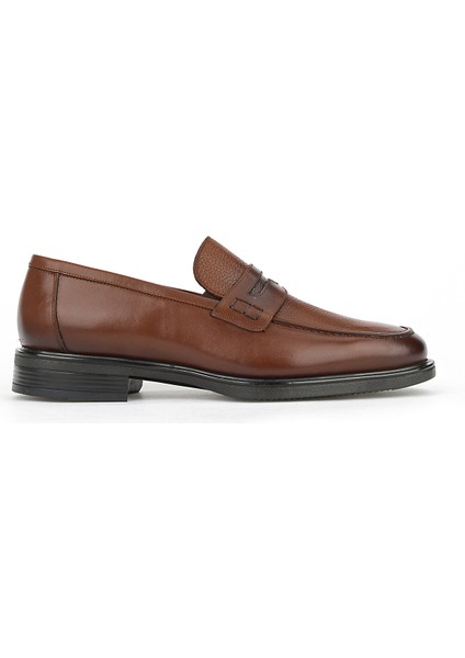 , Erkek Hakiki Deri Ayakkabı 153745Z27650 Kızıl Kahve