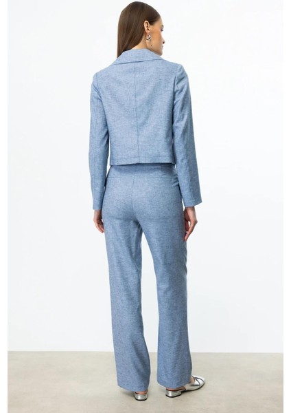 Yan Cepli Bol Paça Mavi Kadın Pantolon 4198-2Y5 modelleri