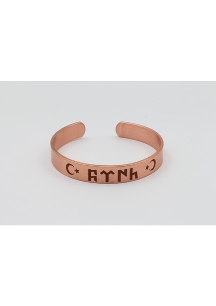 Bakır Türk Yazılı Bileklik