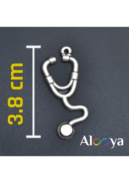 Doktor Steteskop Gümüş Kaplama Deri İp Kolye indirimleri