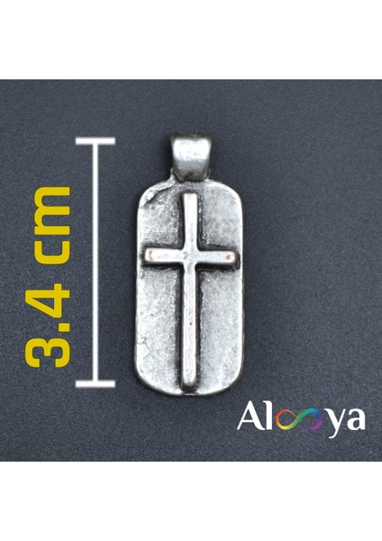 Haç Künye Gümüş Kaplama Deri İp Kolye indirimleri