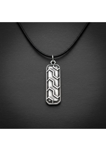 Çubuk Bar Gümüş Kaplama Deri Ip Kolye fiyatları