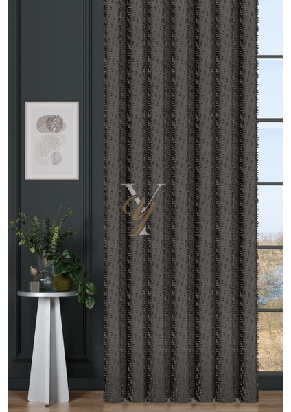 Linda Fon Perde V-6016 Koyu Gri fiyatları