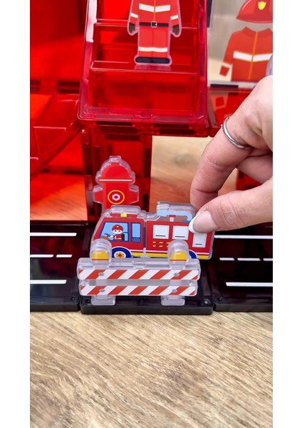 Manyetik LEGO Seti 48 Parça – Itfaiye Istasyonu Temalı Magnetic Tiles – 3+ Yaş Eğitici Oyuncak fırsatları