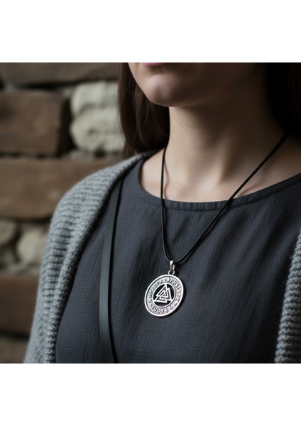 Mitoloji Viking Run Büyülü Sembol Gümüş Kaplama Deri Ip Kolye modelleri