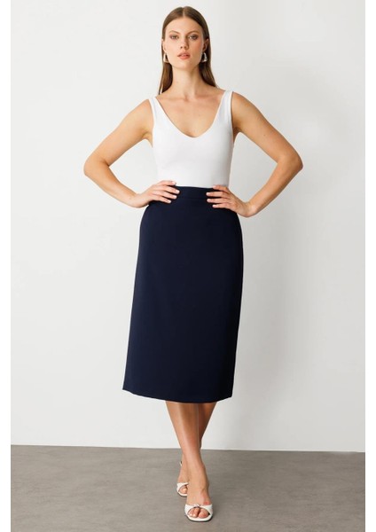Ekol Midi Boy Krep Laci Kadın Etek 1008-2Y5 fiyatları