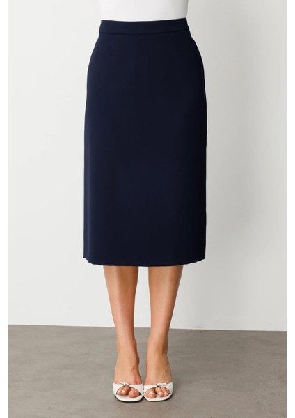 Ekol Midi Boy Krep Laci Kadın Etek 1008-2Y5 modelleri