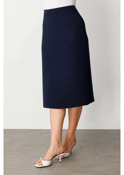 Ekol Midi Boy Krep Laci Kadın Etek 1008-2Y5 fırsatları