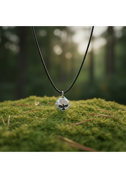 Kartal Gümüş Kaplama Deri Ip Kolye fırsatları