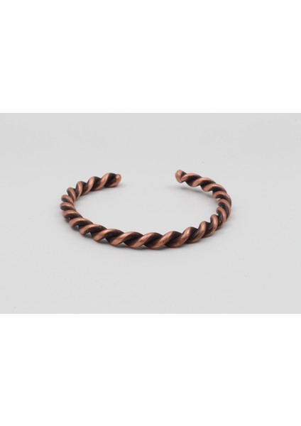 Bakır Eskitme Sarmal Bileklik