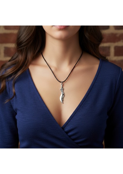 Lol Savaş Kılıcı Gümüş Kaplama Deri İp Kolye fiyatları