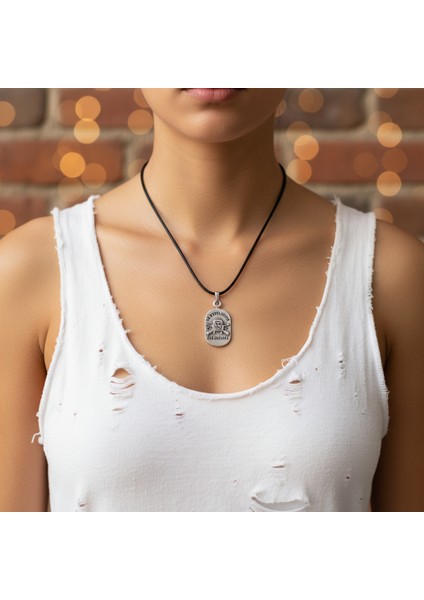 Devrim - Che Guevara Gümüş Kaplama Deri İp Kolye fiyatları