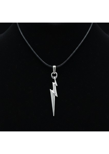 Şimşek - The Flash Gümüş Kaplama Deri İp Kolye modelleri