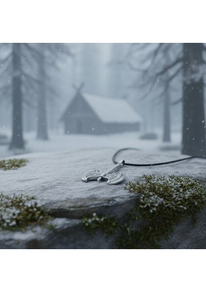 Balta Gümüş Kaplama Deri İp Kolye fırsatları