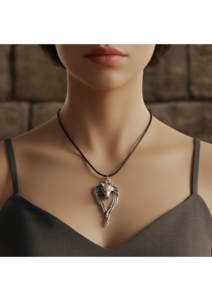 Antik Anubis Ölüm Ve Ceza Tanrısı Gümüş Kaplama Deri İp Kolye modelleri