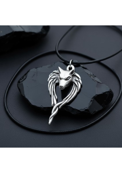 Antik Anubis Ölüm Ve Ceza Tanrısı Gümüş Kaplama Deri İp Kolye indirimleri