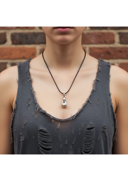 Gotik Ejderha Pençesi Gümüş Kaplama Deri Ip Kolye fiyatları
