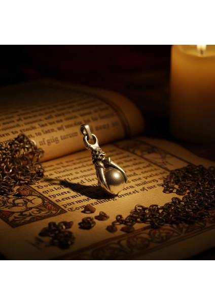 Gotik Ejderha Pençesi Gümüş Kaplama Deri Ip Kolye fırsatları