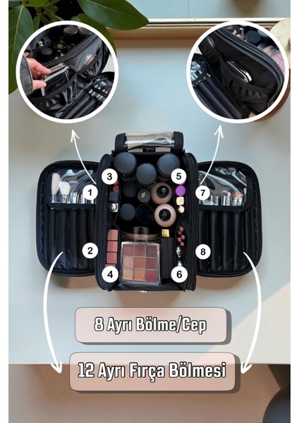Wingbag Fırça Bölmeli Geniş Makyaj Çantası | Çok Amaçlı Makyaj Fırça Düzenleyici Kozmetik Çantası fırsatları