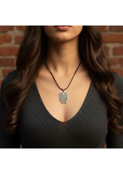 Attack On Titan Anime Gümüş Kaplama Deri İp Kolye fiyatları