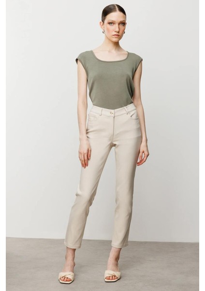 Ekol Beş Cepli Boru Paça Kum Kadın Pantolon 2042-2Y5 fiyatları
