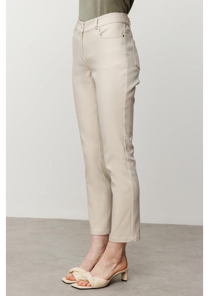 Ekol Beş Cepli Boru Paça Kum Kadın Pantolon 2042-2Y5 fırsatları