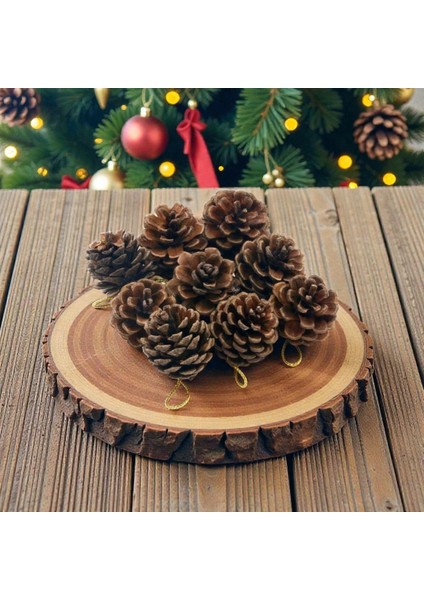 Ipli Kozalak Yılbaşı Ağacı Süsü (9'lu Set)