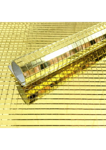 Ayna Görünümlü Gold Mozaik Sticker - Kendinden Yapışkanlı Disco Ball Yapımı Dekor Kaplama El Sanatı indirimleri